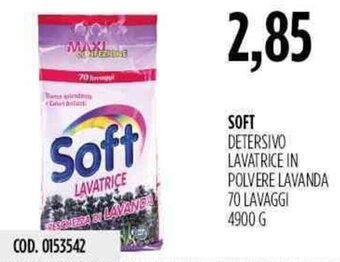 Carico Cash & Carry Soft Detersivo Lavatrice in Polvere Lavanda 70 Lavaggi 4900 g offerta