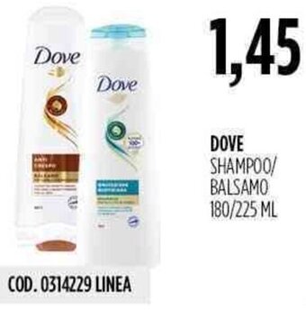 Carico Cash & Carry Dove Shampoo/Balsamo 180/225 ml offerta