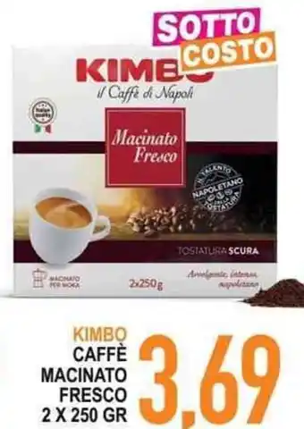 Kimbo Caffè Macinato Fresco 2x250 gr