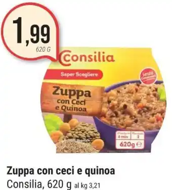 Supermercati Gulliver Consilia Zuppa con ceci e quinoa 620 g offerta