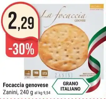Supermercati Gulliver Zanini Focaccia genovese 240 g offerta