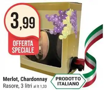 Supermercati Gulliver Merlot, Chardonnay Rasore, 3 litri offerta