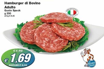 Prix Quality Hamburger di Bovino Adulto Gusto Speck g 200 offerta