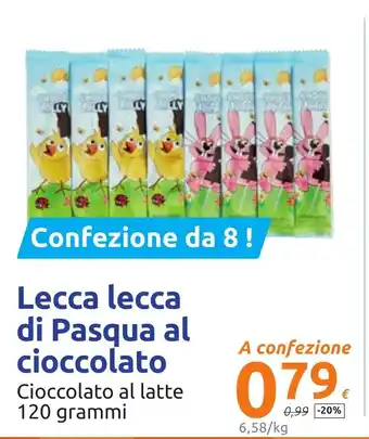 Action Lecca lecca di Pasqua al cioccolato 120 gr offerta