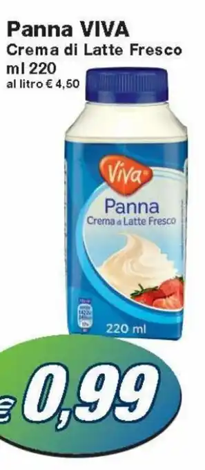 Prix Quality Viva Panna Crema di Latte Fresco ml 220 offerta