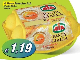 Prix Quality AIA 6 Uova Fresche Pasta Gialla Medie offerta