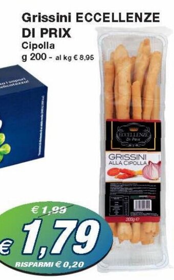 Prix Quality Eccellenze Di Prix Grissini Cipolla g 200 offerta