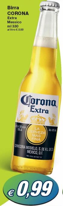Prix Quality Corona Birra Extra Messico ml 330 offerta