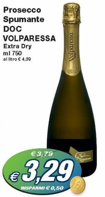 Prix Quality Volparessa Prosecco Spumante DOC Extra Dry ml 750 offerta