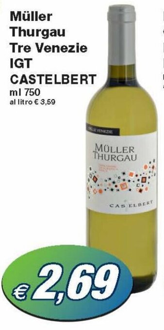 Prix Quality Castelbert Müller Thurgau Tre Venezie IGT ml 750 offerta
