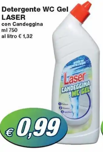 Prix Quality Laser Detergente WC Gel con Candeggina ml 750 offerta