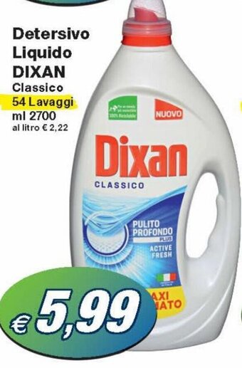 Prix Quality Dixan Detersivo Liquido Classico 54 lavaggi ml 2700 offerta