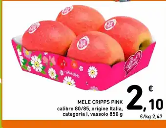 Spazio Conad Mele Cripps Pink calibro 80/85, origine Italia, categoria l, vassolo 850g offerta