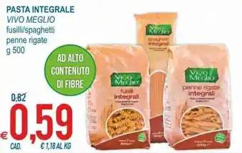 MD Discount Vivo Meglio Pasta Integrale 500g offerta