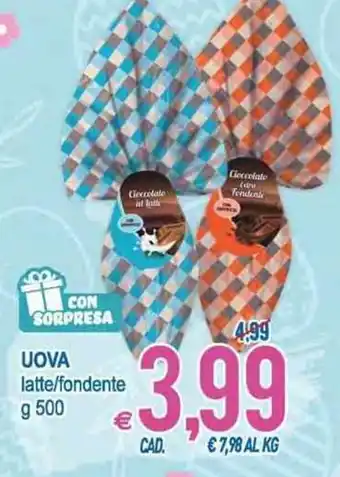 MD Discount Uova latte/fondente 500g offerta