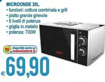 MD Discount Microonde 20L offerta