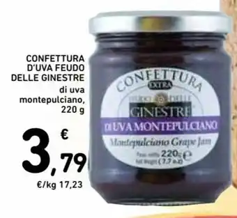 Spazio Conad Confettura D'Uva Feudo Delle Ginestre di uva montepulciano, 220g offerta
