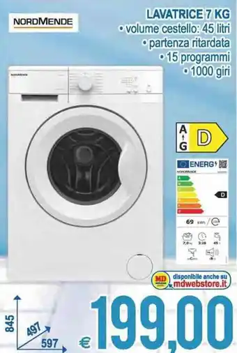 MD Discount Nordmende Lavatrice 7kg offerta