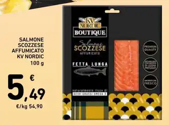 Spazio Conad Salmone Scozzese Affumicato KV Nordic 100g offerta