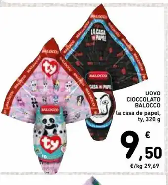 Spazio Conad Uovo Cioccolato Balocco la casa de papel, ty, 320g offerta