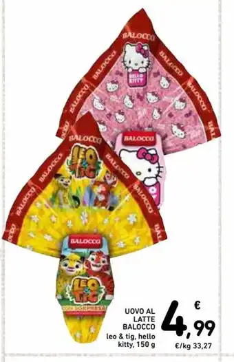 Spazio Conad Uovo Al Latte Balocco leo & tig, hello kitty, 150g offerta