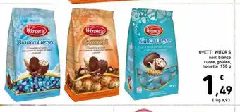 Spazio Conad Ovetti Witor's noir, bianco cuore, golden, noisette 150g offerta