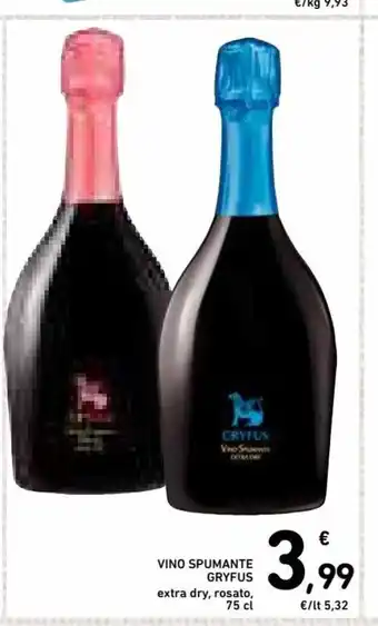 Spazio Conad Vino Spumante Gryfus extra dry, rosato, 75cl offerta