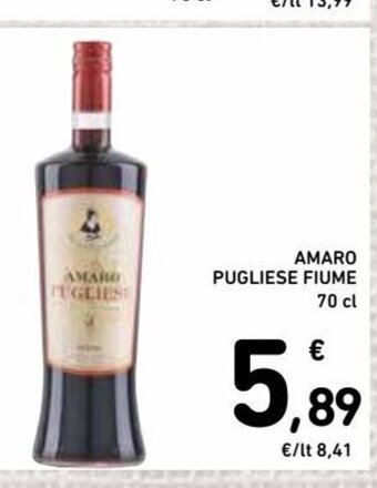 Spazio Conad Amaro Pugliese Fiume 70 cl offerta