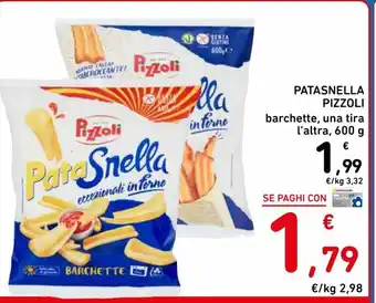 Spazio Conad Patasnella Pizzoli barchette, una tira l'altr, 600g offerta