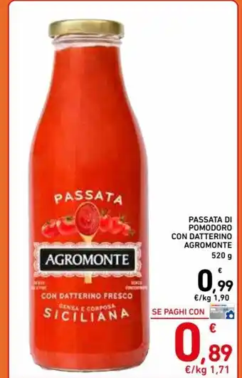 Spazio Conad Passata Di Pomodoro Con Datterino Agromonte 520g offerta
