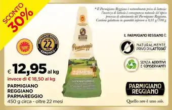 Unicoop Parmareggio Parmigiano Reggiano 450g 22 mesi offerta