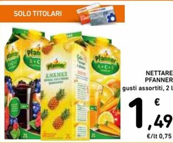 Spazio Conad Nettare Pfanner gusti assortiti, 2 L offerta