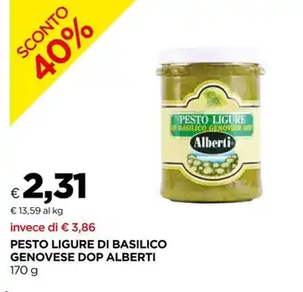 Unicoop Alberti Pesto Ligure di Basilico Genovese DOP 170g offerta