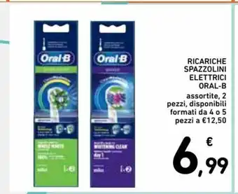 Spazio Conad Ricariche Spazzolini Elettrici Oral - B assortite, 2 pezzi, disponibili formati da 4 o 5 offerta