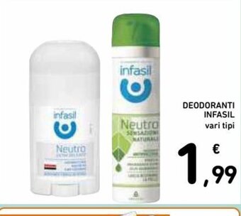 Spazio Conad Deodoranti Infasil vari tipi offerta