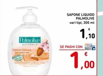 Spazio Conad Sapone Liquido Palmolive vari tipi, 300 ml offerta