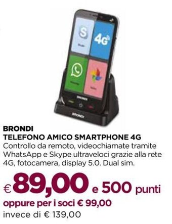 Brondi Amico Smartphone 4G offerta di Unieuro