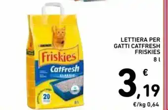 Spazio Conad Lettiera Per Gatti Catfresh Friskies 8 L offerta