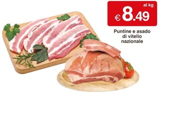 Sì con te Puntine e asado di vitello nazionale offerta