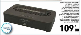 Spazio Conad Ricevitore Digitale TV Sat Metronic Orion 1.0 offerta