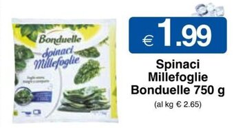 Sì con te Bonduelle Spinaci Millefoglie 750 g offerta