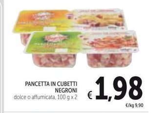 Spazio Conad Pancetta in Cubetti Negroni offerta