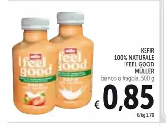 Spazio Conad Kefir 100% Naturale I Feel Good Múller bianco o fragola, 500g offerta