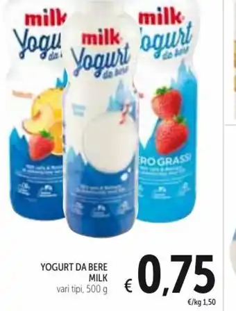 Spazio Conad Yogurt Da Bere Milk 500g offerta