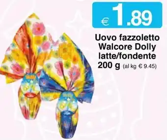 Uovo fazzoletto Walcore Dolly latte/fondente 200 g