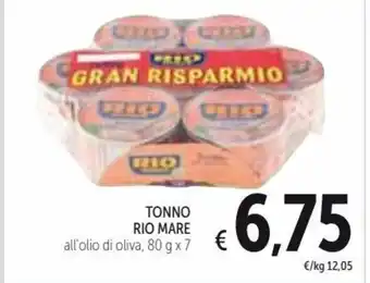 Spazio Conad Tonno Rio Mare 80g x 3 offerta