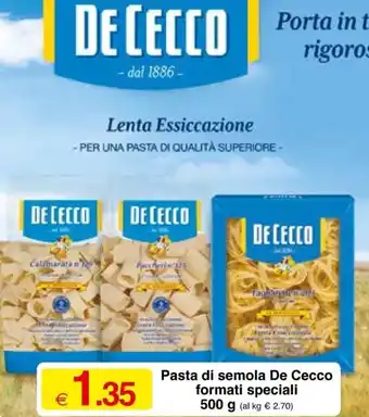 Sì con te De Cecco Pasta di Semola formati speciali 500 g offerta