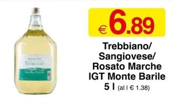 Trebbiano/Sangiovese/Rosato Marche IGT Monte Barile 5 l