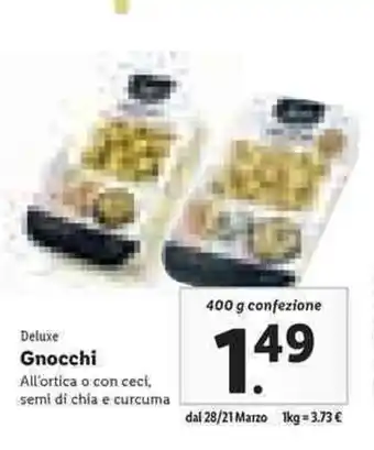 Lidl Deluxe Gnocchi 400g confezione offerta