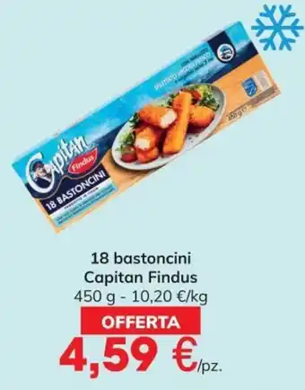 Eurospar Capitan Findus 18 bastoncini 450 g offerta
